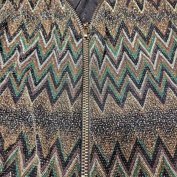 𝅺SPARKLY Brown and Black Zig Zag- One Size Fits Most - Picture 4 of 9